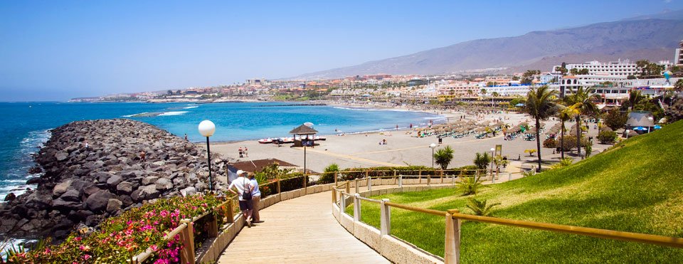 View over the beaches of Torviscas and Fañabé